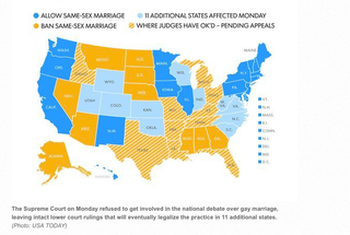 Illustration for article titled You Can Now Marry Your Same-Sex Partner In 30 States